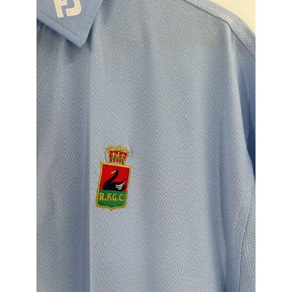 FootJoy XL ProDry Performance Golf Polo Shirt Light Blue RFGC Logo - Picture 9 of 11